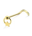 Hanging Star Curved Nose Stud NSKB-827